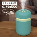 【送料無料】ミニ加湿器 卓上 超音波 USB 大容量300ml 静音 卓上加湿器 寝室 オフィス デスク ミスト 空気清浄機 夜間照明 間欠噴霧 ワンタッチミニ...