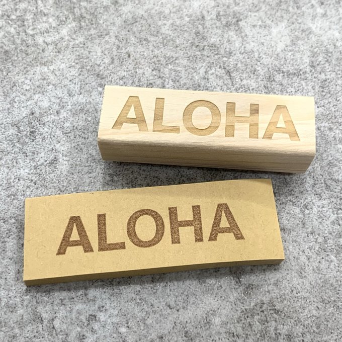 Rakuten - 【送料無料】 ALOHA （大文字）ゴム印はんこ アロハ ハワイアン スタンプ ゴム印スタンプ