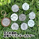 【送料無料】名入れ無料 恐竜イラストキーホルダー ダイナソー ネームプレート 子供 男の子 お名前キーホルダー チャーム お子様 ティラノサウルス トリケラトプス
