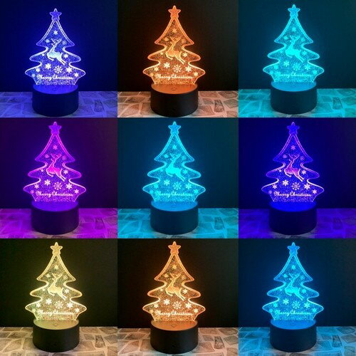 クリスマスツリー　トナカイVer. LEDランプ (全16色) 置物 イベント インテリア Christmas 2