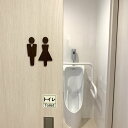 【送料無料】木製トイレ男女サインプレート【Bタイプ】toilet サイン お手洗い 男トイレ 女トイレ ピクトグラム 表示板 案内板 厠
