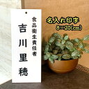 【送料無料】食品衛生責任者 (8×20)名入れ印字サインプレート 管理プレート 標識 表示プレート 表示板