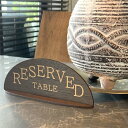 【送料無料】Reservedサインスタンド リザーブ 予約席 予約札 卓上サイン 表示板 案内札 会計札 リバーシブル 店舗用 お店用 置物(3)