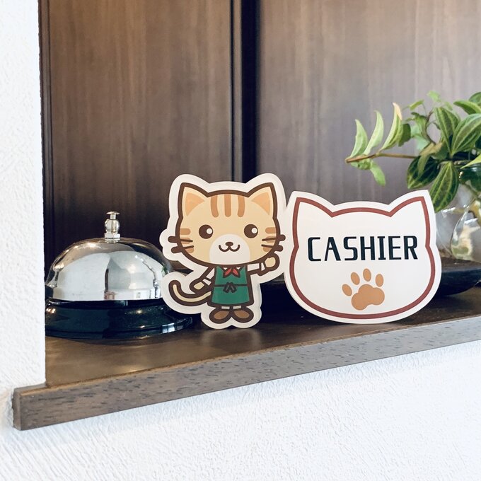【送料無料】虎猫イラスト cashier お会...の紹介画像2