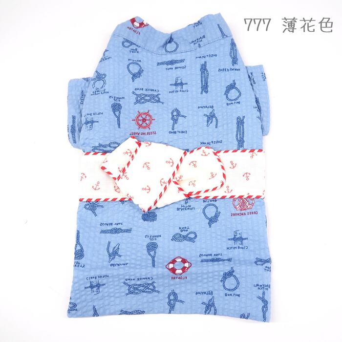 浴衣 小型犬用 1～7号 シンプル マリンテイスト 夏服 ゆかた かっこいい おしゃれ ...