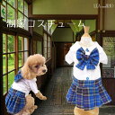 【訳あり】ワンピース 0号 犬 猫 ペット 服 洋服 犬の服 猫の服 犬服 猫服 ドッグウェア おしゃれ かわいい チェック柄 りぼん 清楚 スクールウェア 制...