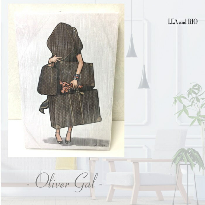 【Oliver Gal -オリバー・ガル-】絵画 ウォールアート アートパネル アート トラベルバッグ 旅行鞄 シック かわいい ファッション モノグラム 開店...