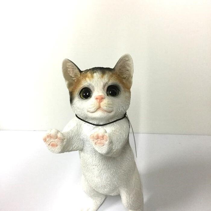 360°まるっとかわいい置物ポリレジン製 エクステリア オブジェ 茶トラ ミケ サバ白 動物モチーフ 雑貨 cat 猫ちゃん キャット 犬 猫 ペット かわいい おしゃれ 内装 玄関 ガーデニング インテリア ねこちゃん わんちゃん プレゼント 返品交換不可 [3]