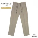 CIRCOLO1901 チルコロ コットンピケ パンツ メンズ セットアップ ドローコード 無地 ベージュ 春夏 イタリア ブランド 国内正規品 40700