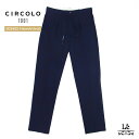 CIRCOLO1901 チルコロ コットンピケ パンツ メンズ セットアップ ドローコード 無地 ネイビー 紺 春夏 イタリア ブランド 国内正規品 40700