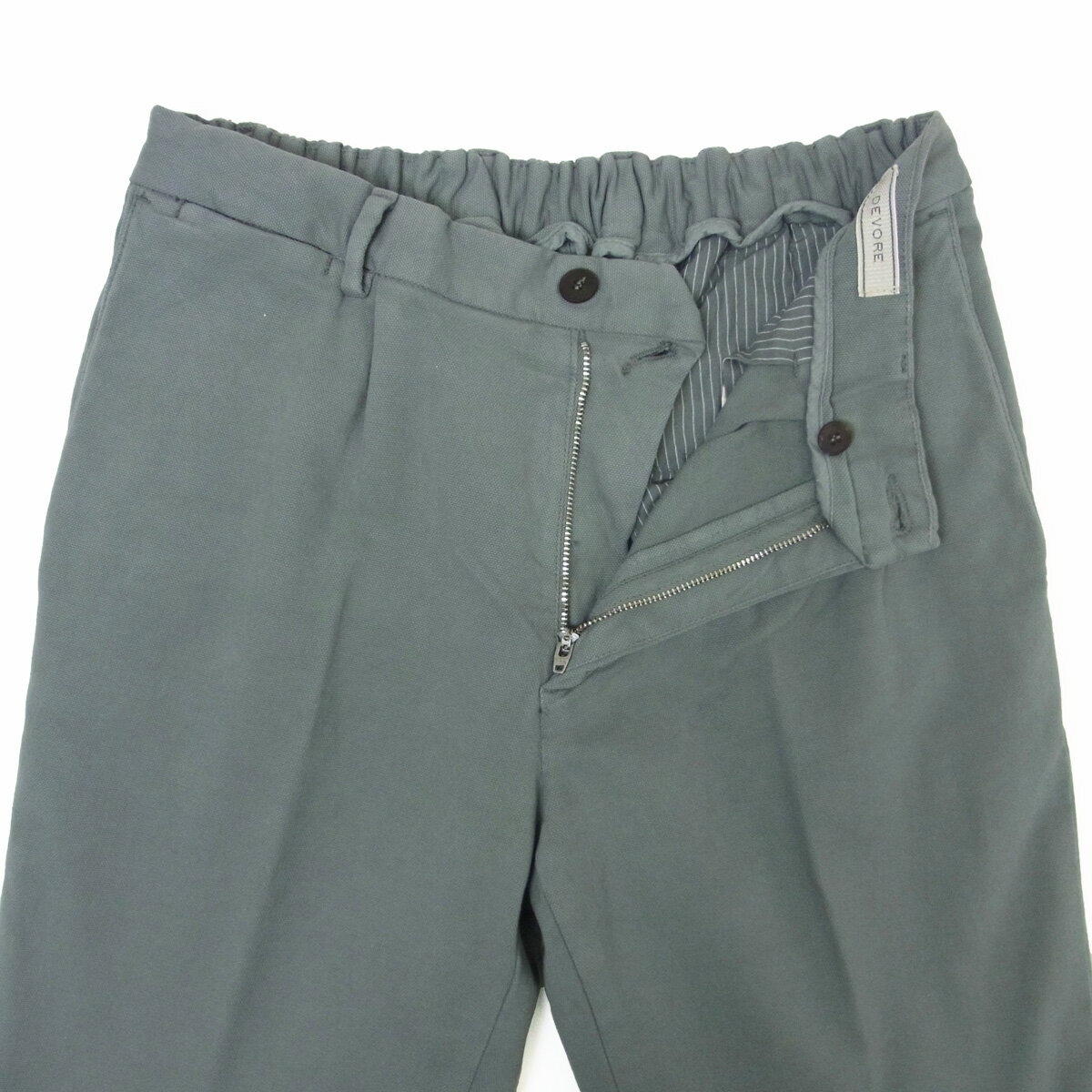 DEVORE Incipit デヴォレ インチピット コットン ストレッチ テーパード パンツ DVR15 C024 ワンプリーツ メンズ グレー イタリア ブランド 国内正規品 31900【送料無料】