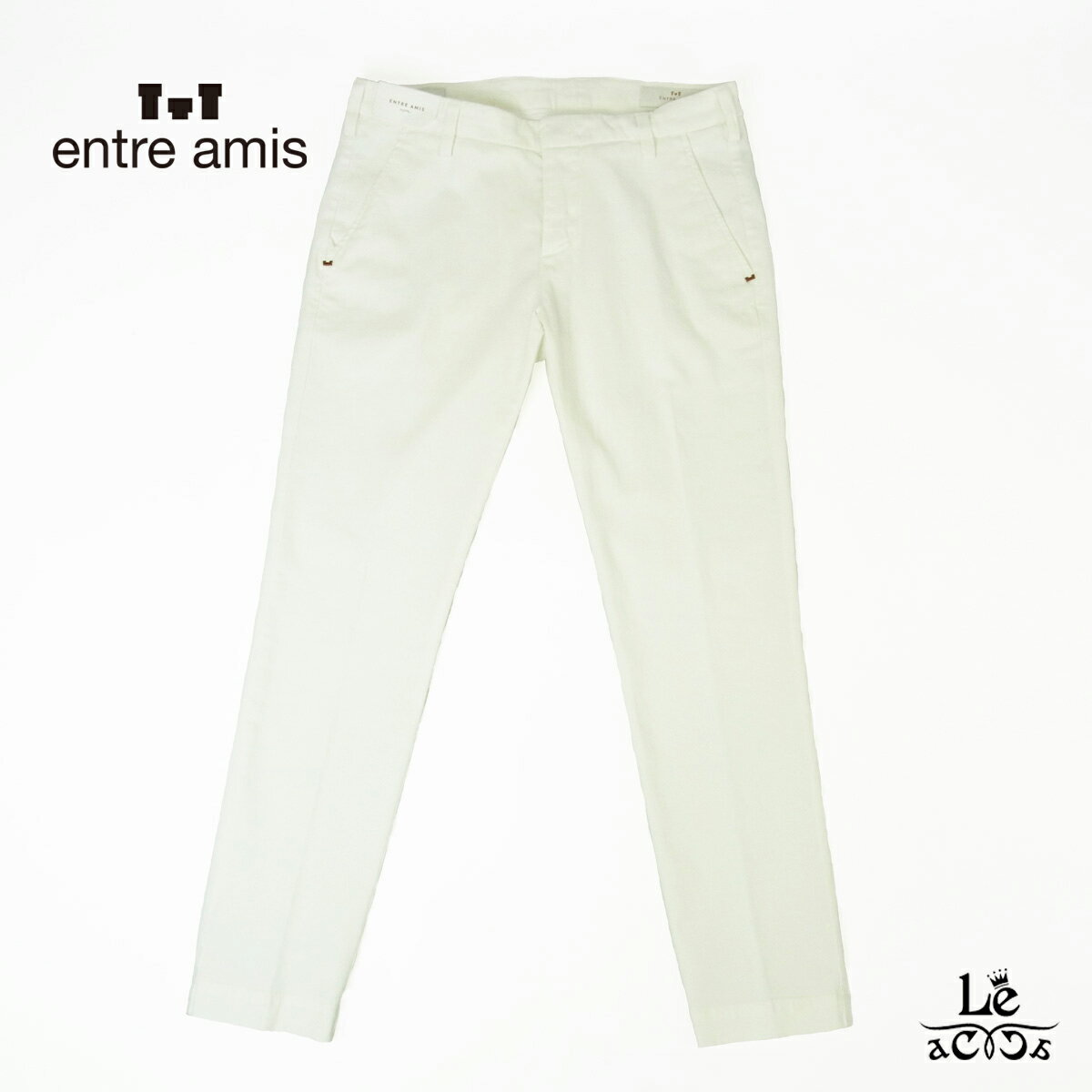 entre amis アントレアミ チノ パンツ TK American Slim ガーメントダイ ストレッチ コットン ギャバジン テーパード クロップド スキ..