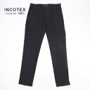 インコテックス 【5/1限定P5倍&クーポン対象】インコテックス スラックス INCOTEX SLACKS ストレッチ パンツ チノ クロス 三子糸 スリム フィット SLIM FIT 17S100 40697 ノープリーツ ガーメンドダイ 無地 ブラック イタリア ブランド 国内正規品 41800【送料無料】