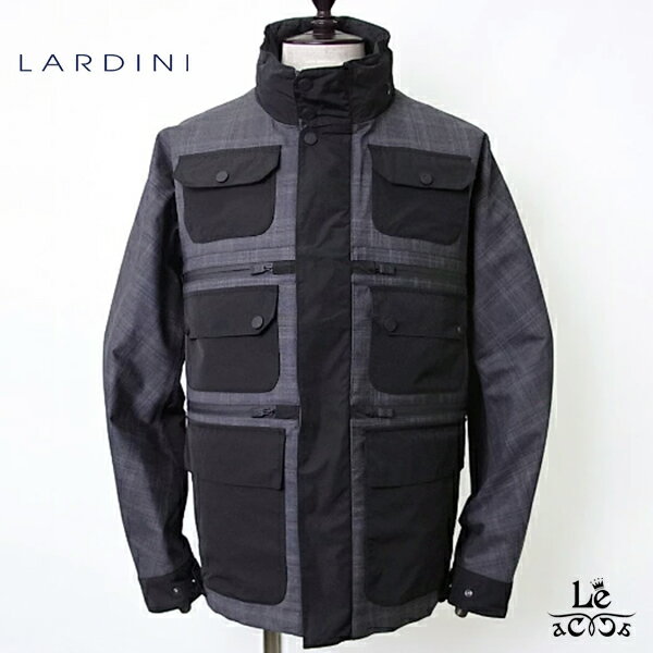 ラルディーニ LARDINI ラルディーニ YOSUKE AIZAWA ブルゾン グレンチェック JSJ04 IMK55755 紳士服 フィールドコート ウール グレー メンズ イタリア製 秋冬モデル 国内正規品 171600【送料無料】