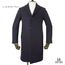 【ポイント5倍】LARDINI ラルディーニ チェスターコート ウール コート メンズ シングル JY23636Q ITC61603 無地 ネイビー 紺 ブートニエール イタリア ブランド 国内正規品 209000【送料無料】