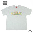 Paragraph パラグラフ Tシャツ No. 41 アーチロゴ スマイル プリント フェイスマーク 半袖 メランジ ユニセックス ビッグシルエット メンズ レディース 韓国 SNS 国内正規品 10450 