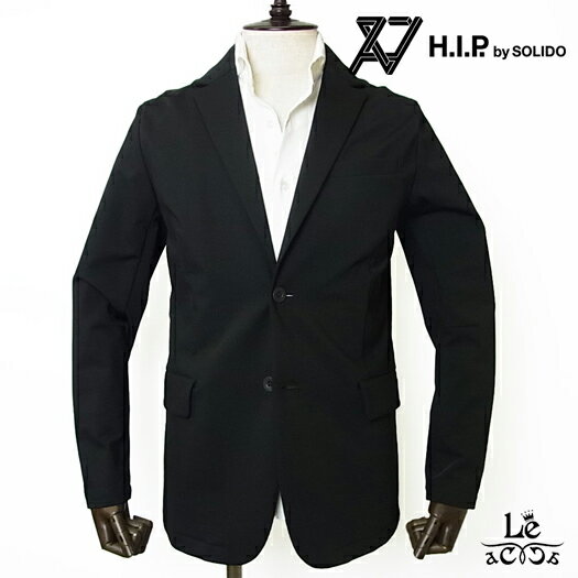 HIP by SOLIDO エイチアイピーバイソリード ジャケット 度詰め セットアップ メンズ DOZUME PONTE FABRIC JACKET シングル ビジネス オフィス スーツ ブラック 黒 日本製 国内正規品 51700【送料無料】