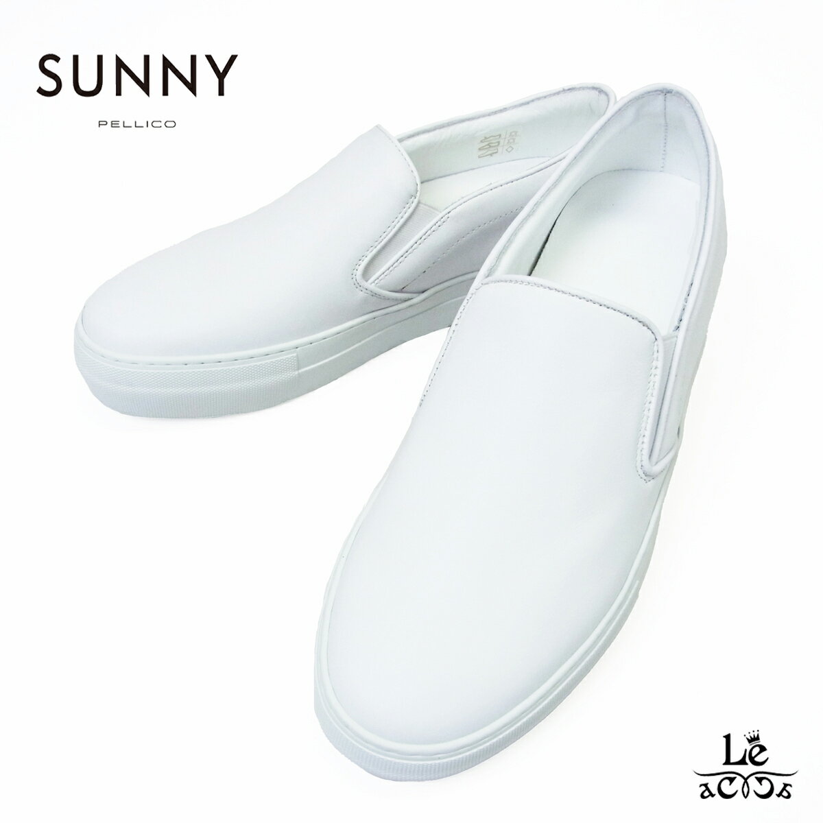 楽天Le accaPELLICO SUNNY ペリーコ サニー スリッポン スニーカー GIOIA M001 LOT BIANCO レザー 本革 ホワイト 白 イタリア ブランド メンズ 国内正規品 41800 【送料無料】