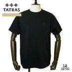 【クーポン対象】TATRAS タトラス メンズ Tシャツ EION エイオン 半袖 クルーネック カットソー MTAT24S8239-M ロゴ ブラック 黒 メンズ ブランド 春夏 国内正規品 24200 【送料無料】