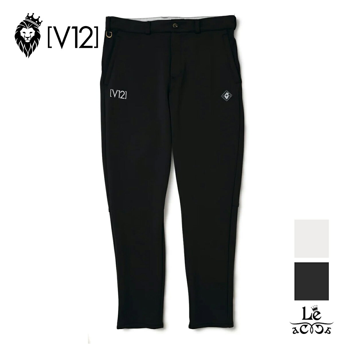 【30%OFF】V12 golf ヴィトゥエルヴ ゴルフ メンズ パンツ AL PANTS ゴルフウエア ブラック ホワイト スラックス セットアップ ストレッチ 無地 秋冬 ブランド 国内正規品 24200【送料無料】