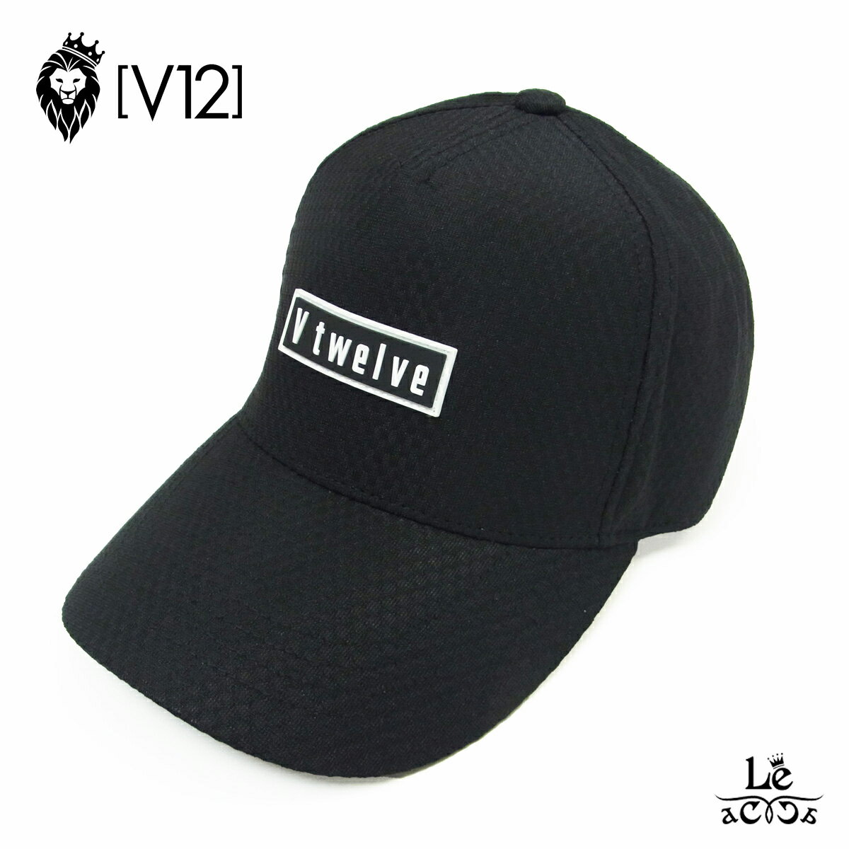 【3/31迄ポイント10倍】V12 golf ヴィトゥエルヴ ゴルフ キャップ メッシュキャップ ゴルフキャップ CP09 ブラック 黒 ロゴ 男女兼用 帽子 メンズ レディース ブランド 国内正規品 7700【送料無料】