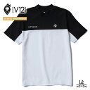 【クーポン対象】V12 golf ヴィトゥエルヴ ゴルフ モックネック 半袖 シャツ メンズ バイカラー カットソー Tシャツ ゴルフウエア 2TONE MOCK V122410-MK04 ブラック ブランド 春夏 国内正規品 19800【送料無料】