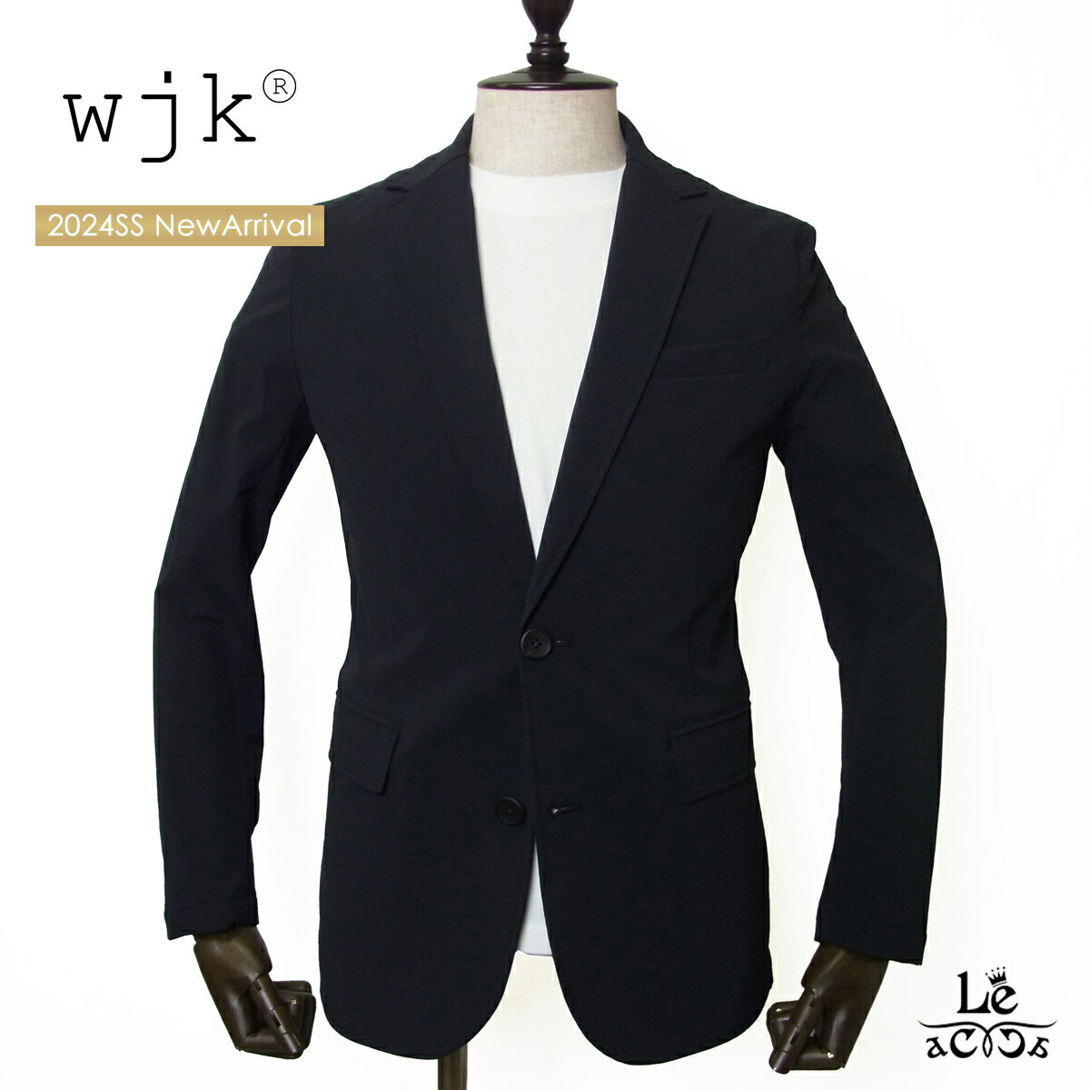 wjk ダブルジェイケイ ジャケット テーラードジャケット function jacket セットアップ ブラック 黒 無地 ナイロン メンズ 春夏モデル ドメスティック ブランド 日本 46200 【送料無料】