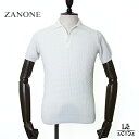 【40％OFF】【ポイント2倍】ZANONE ザノーネ ニットポロシャツ ニットポロ メンズ 812482 ZM311 半袖 オフホワイト イタリア ブランド 春夏モデル 国内正規品 41800【送料無料】