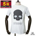 【30%OFF】ハイドロゲン ゴルフ HYDROGEN GOLF Tシャツ メンズ プリント刺繍 スカル Tシャツ 210-22041006 半袖 カットソー ホワイト イタリア ブランド 国内正規品 27500 【送料無料】(4)