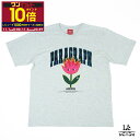 【ポイント10倍】【SALE】Paragraph パラグラフ Tシャツ No. 33 アーチロゴ スマイル プリント チューリップ 半袖 メランジ グレー ユニセックス ビッグシルエット メンズ レディース 韓国 SNS 国内正規品 10450 【送料無料】【メール便】【返品不可】