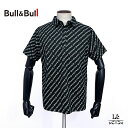 【7/31迄ポイント10倍】【70%OFF】Bull&Bull ブルアンドブル ゴルフ メンズ ポロシャツ ロゴ 総柄 インパクト 半袖 ブラック 黒 春夏 ブ...