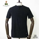 【6/4 12:59迄ポイント10倍】GUY ROVER ギローバー ヘンリーネック カットソー パイル コットン ヘンリー Tシャツ 半袖 ブラック 黒 メン...