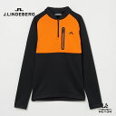 【P10倍】J.LINDEBERG ジェイリンドバーグ クオータージップ ミッドレイヤー 071-32911 メンズ 長袖 ジャージ Jリンドバーグ ゴルフ ロゴ ブラック オレンジ ブランド 国内正規品 33000【送料無料】