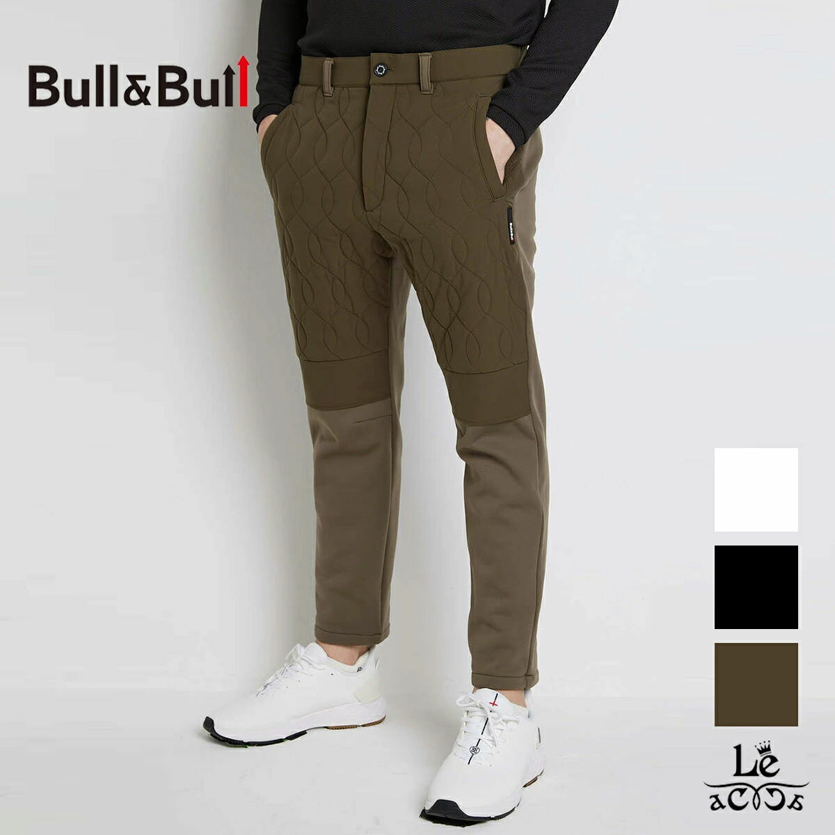 【70％OFF】Bull&Bull ブルアンドブル キルト 切替 パンツ メンズ ゴルフウエア 秋冬 防寒 ゴルフ ダ...