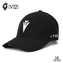 V12 ゴルフ キャップ 帽子 ロゴ 刺繍 SYM CAP V122520-CP08 メンズ レディース 男女兼用 ブラック ブランド 国内正規品【送料無料】