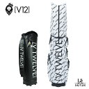 【ポイント10倍】V12 キャディバッグ レア 派手 超軽量 本体 着せ替えカバー セット 9.5号 VET 9.5 ホワイト ロゴ ブランド メンズ レディー...
