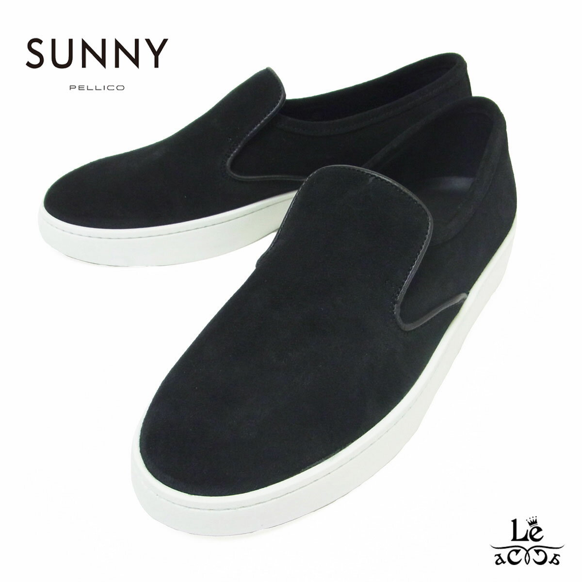 【4/1限定!ポイント10倍】PELLICO SUNNY ペリーコ サニー スエード ローファー TRAVIS メンズ スリッポン レザー スウェード 4.0cm スニーカー M004 SUE NERO 本革 ブラック 黒 イタリア ブランド メンズ 国内正規品 46200【送料無料】