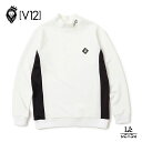 V12 ゴルフ メンズ モックネック 長袖 DOT RIB L/S MOCK カットソー プルオーバー ハイネック ストレッチ ホワイト メンズ ゴルフウエア ...