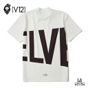 【7/31迄ポイント10倍】V12 ゴルフ モックネック シャツ 半袖 カットソー 吸水速乾 Tシャツ ビッグロゴ メンズ ゴルフウエア ホワイト ブランド 国...