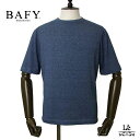 BAFY バフィー カットソー Tシャツ リラックスフィット 半袖 ニットTシャツ クルーネック メンズ コットン P11512 無地 インディゴ ネイビー コ...