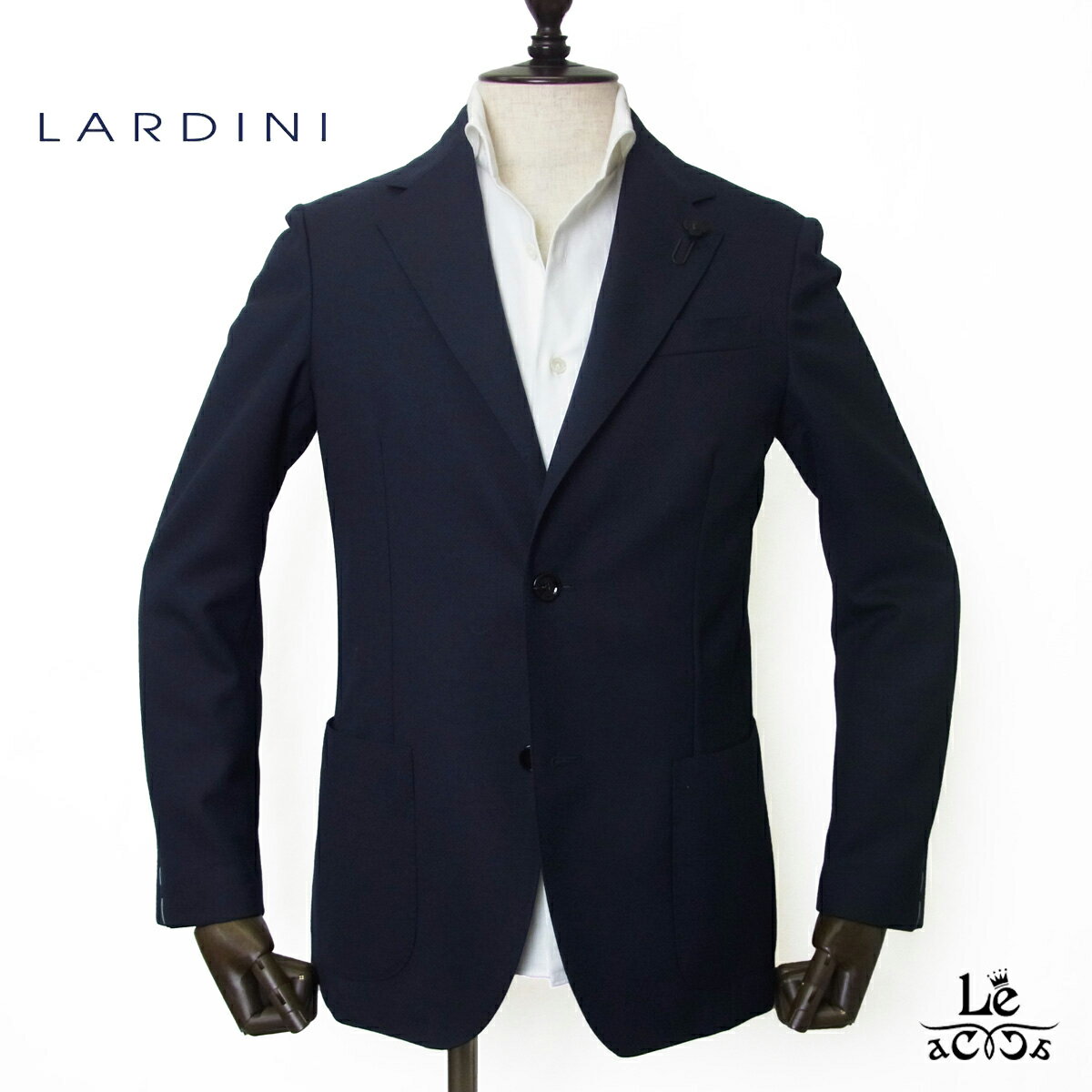 【30％OFF】ラルディーニ LARDINI ホップサック ジャケット ROMA ローマ シングル ジャケット A6202Q703 ウール ポリエステル ネイビー 紺 無地　ブートニエール 春夏 イタリア ブランド 国内正規品【送料無料】（楽天・Le acca）