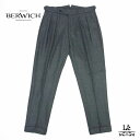 BERWICH SCOTCH ベルウィッチ スコッチ ウール フランネル クロップド パンツ VB1504 カノニコ CANONICO ダークグレー メンズ イタリア ブランド 国内正規品 42900【送料無料】