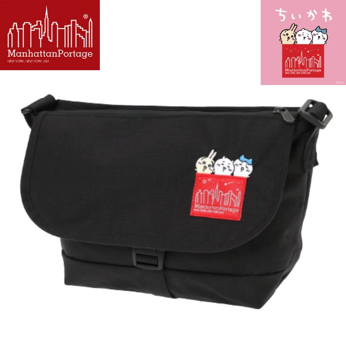 マンハッタンポーテージ ちいかわ MP1605JRSFZPCKW26 NYLON MESSENGER BAG JR FZP 500D CORDURA CKW26 バック カバン BAG キャラクター メンズ レディース 通勤 通学 お出掛け 鞄 ショルダーバッグ 黒 ブラック