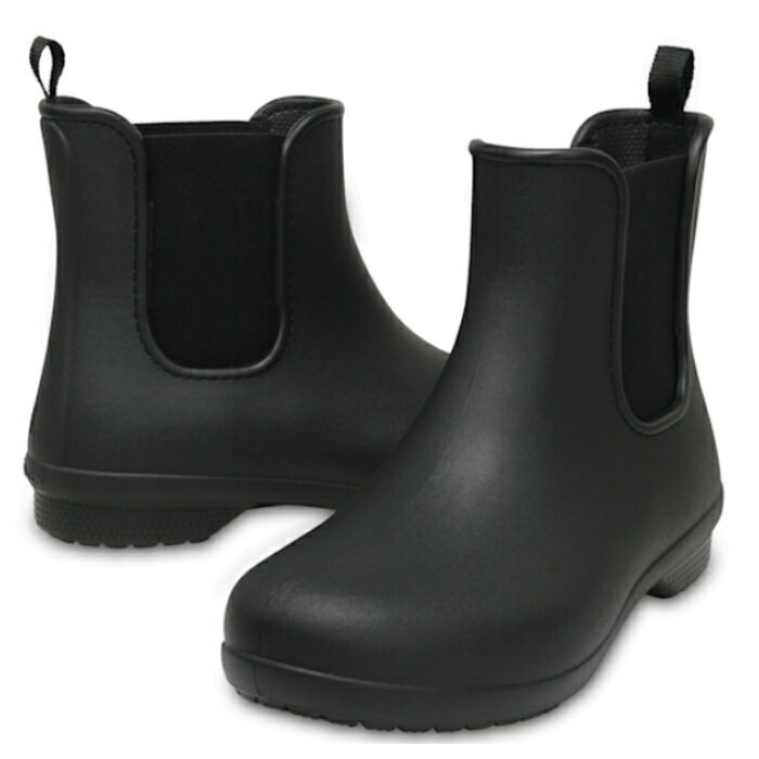 クロックス フリーセイル チェルシー ブーツ ウィメンズ WOMEN’S CROCS FREESAIL CHELSEA BOOT 204630 ブラック 防水 レインブーツ 長靴 雨靴