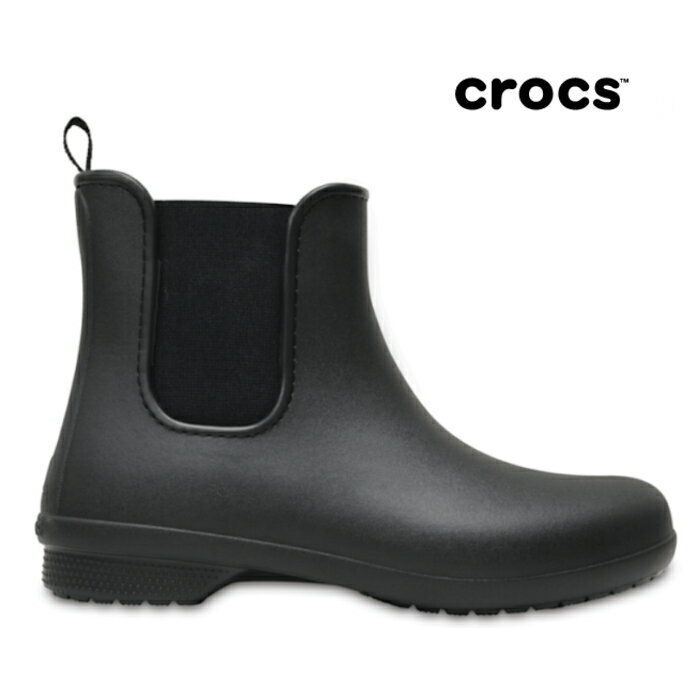 クロックス フリーセイル チェルシー ブーツ ウィメンズ WOMEN’S CROCS FREESAIL CHELSEA BOOT 204630 ブラック 防水 レインブーツ 長靴 雨靴