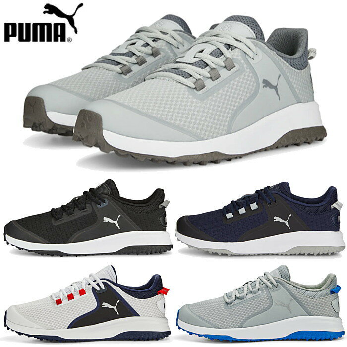 プーマ PUMA メンズ ゴルフシューズ フュージョン グリップ ラバーソール スパイクレス シューズ 軽量 377527