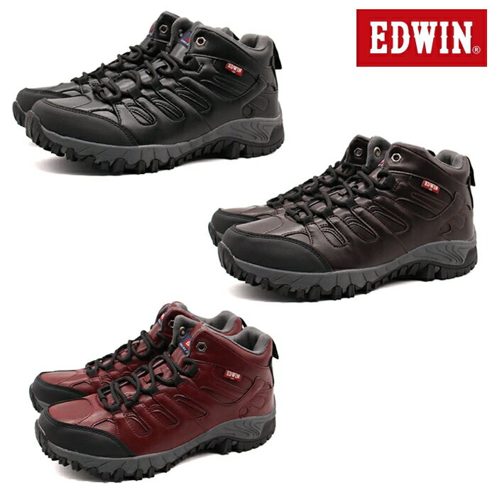 Rakuten - エドウィン EDWIN EDM-676 メンズ スニーカー 靴 カジュアルシューズ 防滑 4cm防水 ミッドカット