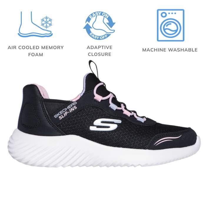立ったまま 履ける 靴 ハンズフリー スケッチャーズ SKECHERS 303585L スリップイ...