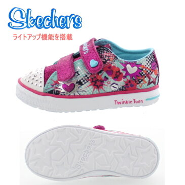 スケッチャーズ ベビー キッズ スニーカー ライトアップ機能搭載 スニーカー [10608N] 光る靴 SKECHERS Twinkle Toes　Twinkle Breeze-Pop-Tastic 女の子【12〜16cm】【PIPI-28rptt】●【楽ギフ_包装】