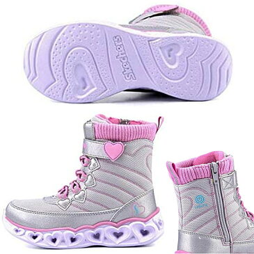スケッチャーズ ハートライト 光る靴 キッズ ウィンターブーツ SKECHERS HEART LIGHTS 20287L ジュニア 女の子